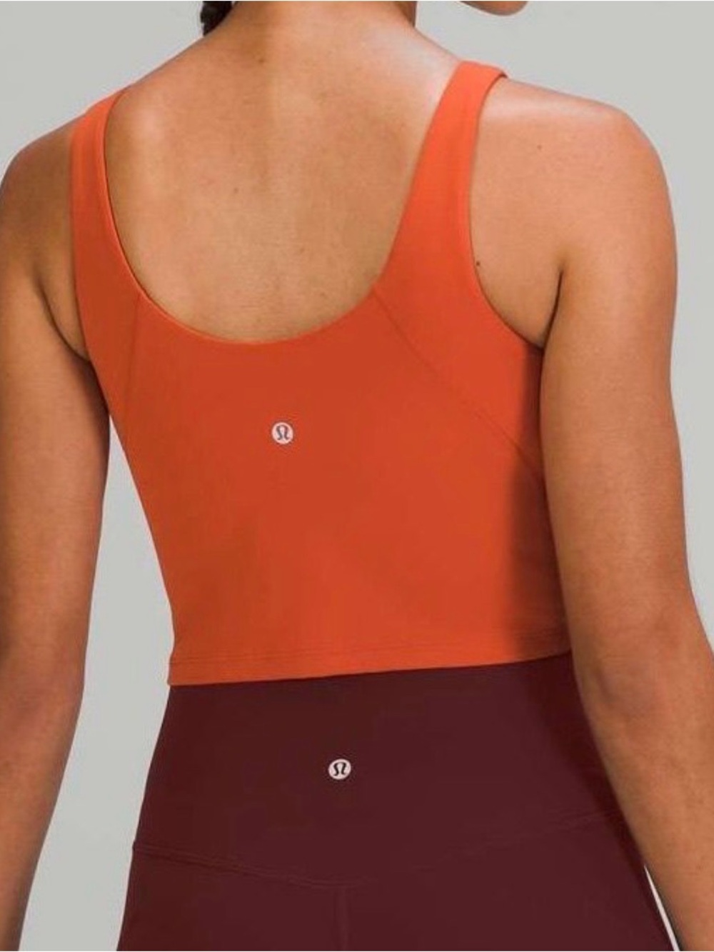 Lululemon Align High Neck Line Tank Top Sz 8 Burnt Orange yoga workout athletic